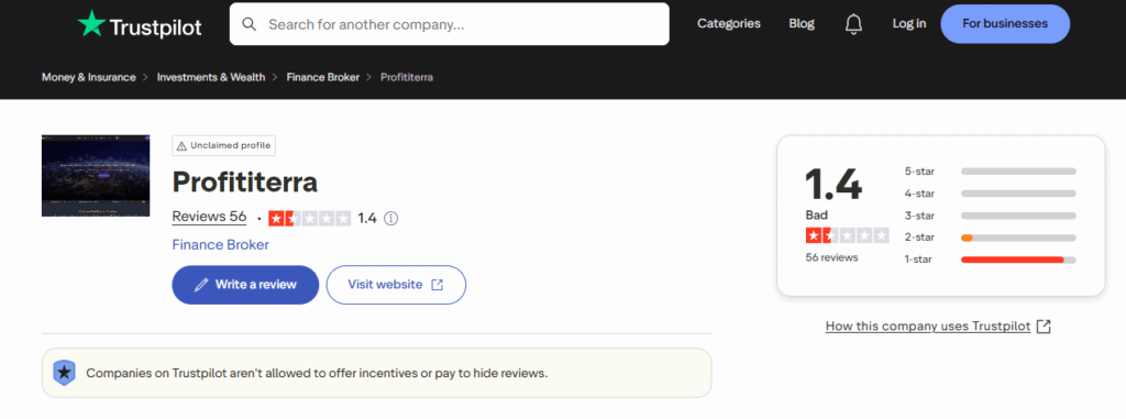 Profititerra-Trustpilot